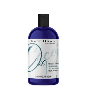 Dr Joe Lab Rice Bran Oil 16 oz Pure Natural Cold Pressed Unrefined Extra Virgin Rice Oil- for Hair Skin Body Nail and Beard - Moisturizing, Soothing, Hydrating, & Nourishing