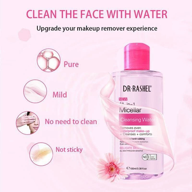 Dr.Rashel All-in-1 Micellar Cleansing Water Deep Action Gentle Moisture Makeup Remover Water