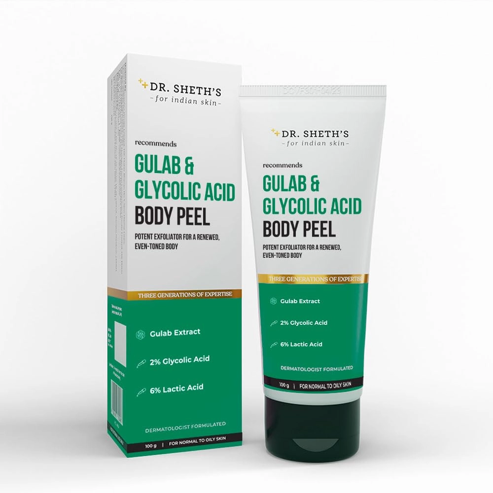 Dr. Sheth's 5% Gulab & 5% Glycolic Acid Exfoliating brightening Face Mask with Kaolin Clay for skin detoxifying & spotless skin | For Dull and dry Skin | For men and women- 50g