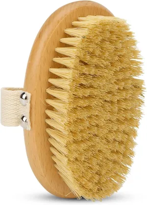 Dry Brushing Body Brush, Exfoliating Scrubber, Soft Vegan Bristle for Sensitive Skin, Gentle Back Scrubber, Dry Brush for Body Care Exfoliator, Skin Massage, Bath 1 Pc