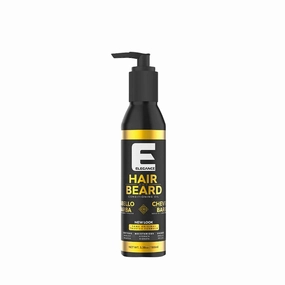 E Elegance Complete Care Bundle: Purifying Charcoal Peel Off Face Mask (8.45 Oz), Aloe Vera Exfoliating Facial Scrub (16.91 Oz) & Lightweight Hair & Beard Conditioning Oil (3.38 Oz) for Men and Women