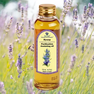 EIN GEDI Hyssop Anointing Oil, Made in Holy Land (250ml - 8.5 Oz) Traditional Blend Anointing Oil for Prayers and Blessings. (250, Hyssop Purification)