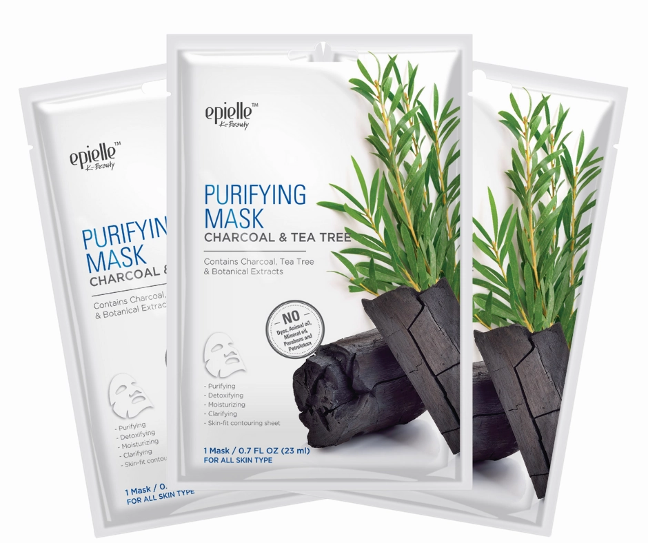 epielle Charcoal & Tea Tree Purifying Mask | 3ct