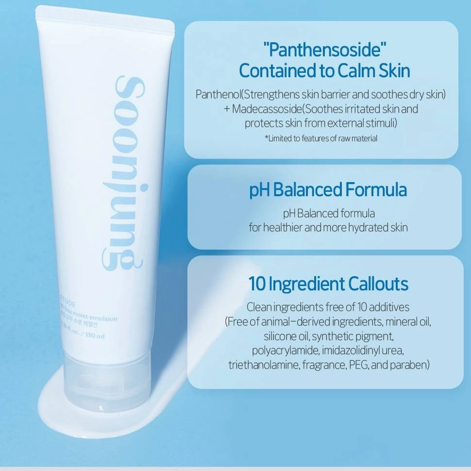 Etude House Soon Jung 10 Free Moist Emulsion - 130ml