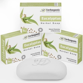 Eucalyptus Herbal Soap | Pack of 3 of 5oz soap Bar | Natural Bar Soap for Face and Body | Hydrating and Nourishing | Suitable for Men and Women