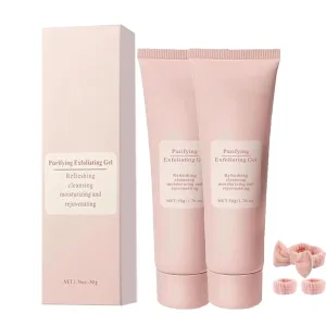 Exfoliating Gel,Purifying Enzymes Exfoliating Gel,Facial Exfoliator, Facial Scrub for Body & Face,Deep Cleansing Moisturizing, For All Skin Type (2PCS, M)