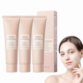 Exfoliating Gel, phasta purifying exfoliating gel, Facial Purifying Exfoliator Cleanser, Deep Cleansing and Moisturizing, Exfoliating and Dead Skin Facial (3pcs, 1)