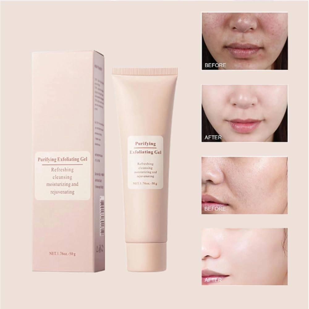 Exfoliating Gel, phasta purifying exfoliating gel, Facial Purifying Exfoliator Cleanser, Deep Cleansing and Moisturizing, Exfoliating and Dead Skin Facial (3pcs, 1)