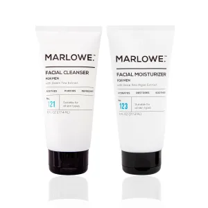 Face Cleanser & Moisturizer Skin Care Duo, No. 121 Facial Cleanser 6 oz & No. 123 Facial Moisturizer 6 oz with Green Tea & Deep Sea Algae Extracts, Purifies, Hydrates, Refreshes & Soothes