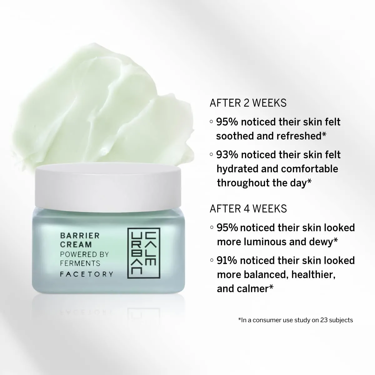 FACETORY Urban Calm Barrier Cream Moisturizer with Hyaluronic Acid - Face Lotion with Fermented Honeybush - Hydrating Rich Water Gel for Dry, Oily & Sensitive Skin