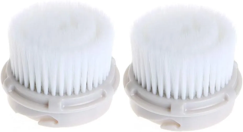 Facial Cleansing Brush Head Replacement, Facial Cleansing Brush Head, Exfoliator Facial Brush Heads, for Acne Prone, Clogged and Enlarged Pores Sensitive Skins (2Pack/Luxe Cashmere)