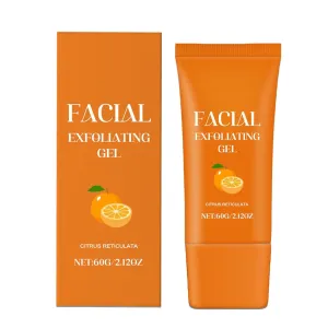 Facial Exfoliating Gel, Orange Enzyme Hydrating Facial Scrub, Deep Cleansing Moisturizing Scrub with Natural Orange Extract, Smooth Skin Care, All Skin Types (1Pcs)
