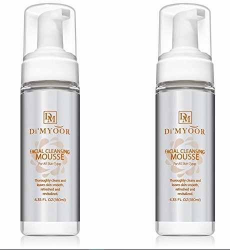Facial Cleansing Mousse with Non-Drying Formula - Purifying Deep Foaming Cleanser - Foam Face Wash for Women and Men - Balances, Regenerates & Smoothens All Skin Types - 6.35 fl oz/ 180ml, 2 Pack