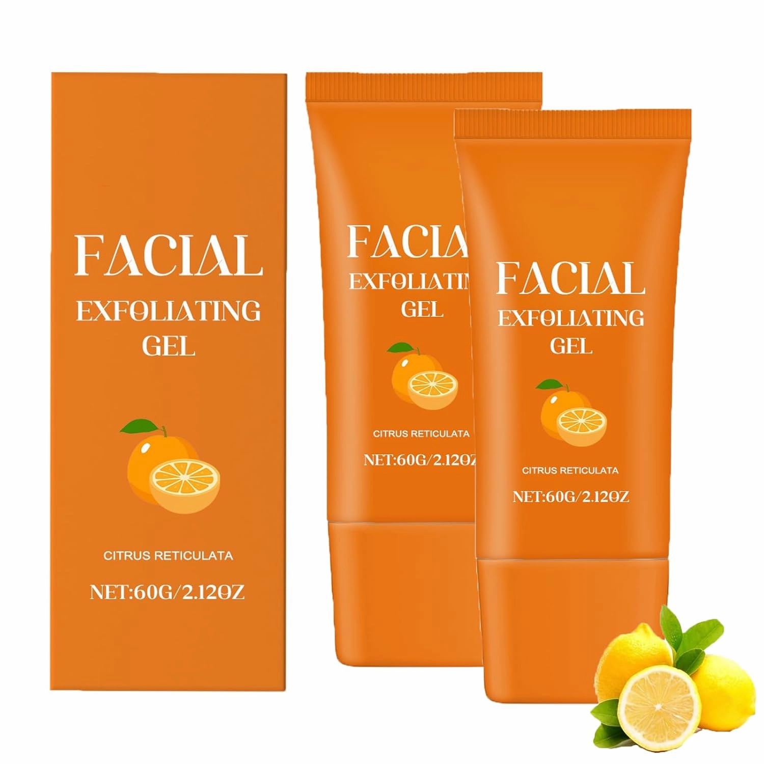 Facial Exfoliating Gel, Purifying Exfoliating Gel, Deep Cleansing Exfoliating Scrub Face Body Skin, for Face and Body Skin Repair, Moisturizing, Cleansing and Rejuvenating (2)