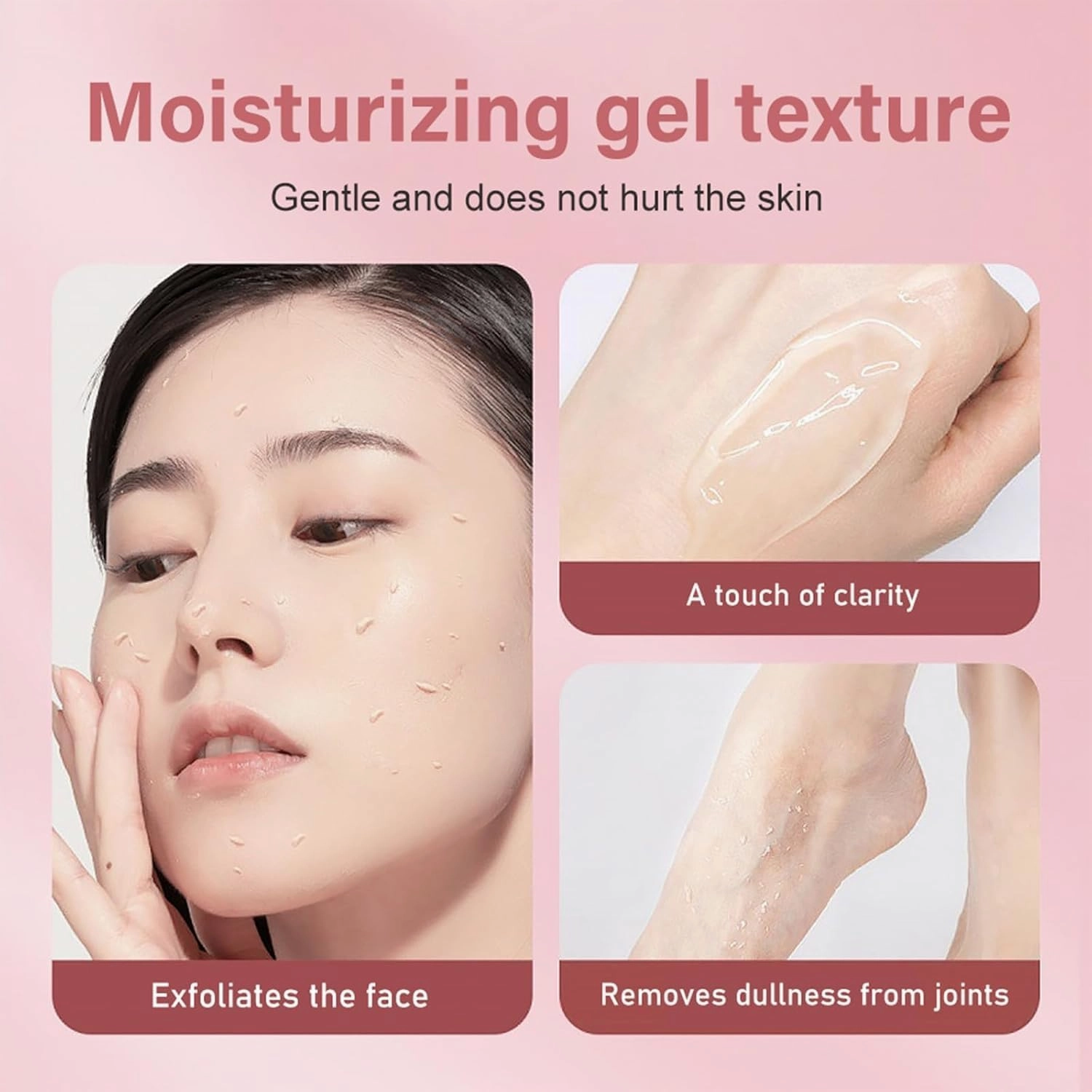 Facial Exfoliating Gel,Purifying Exfoliating Gel, Deep Cleansing Moisturizing Scrub with Natural Orange Extract,Smooth Skin Care, All Skin Types (3pcs, 2.12oz)