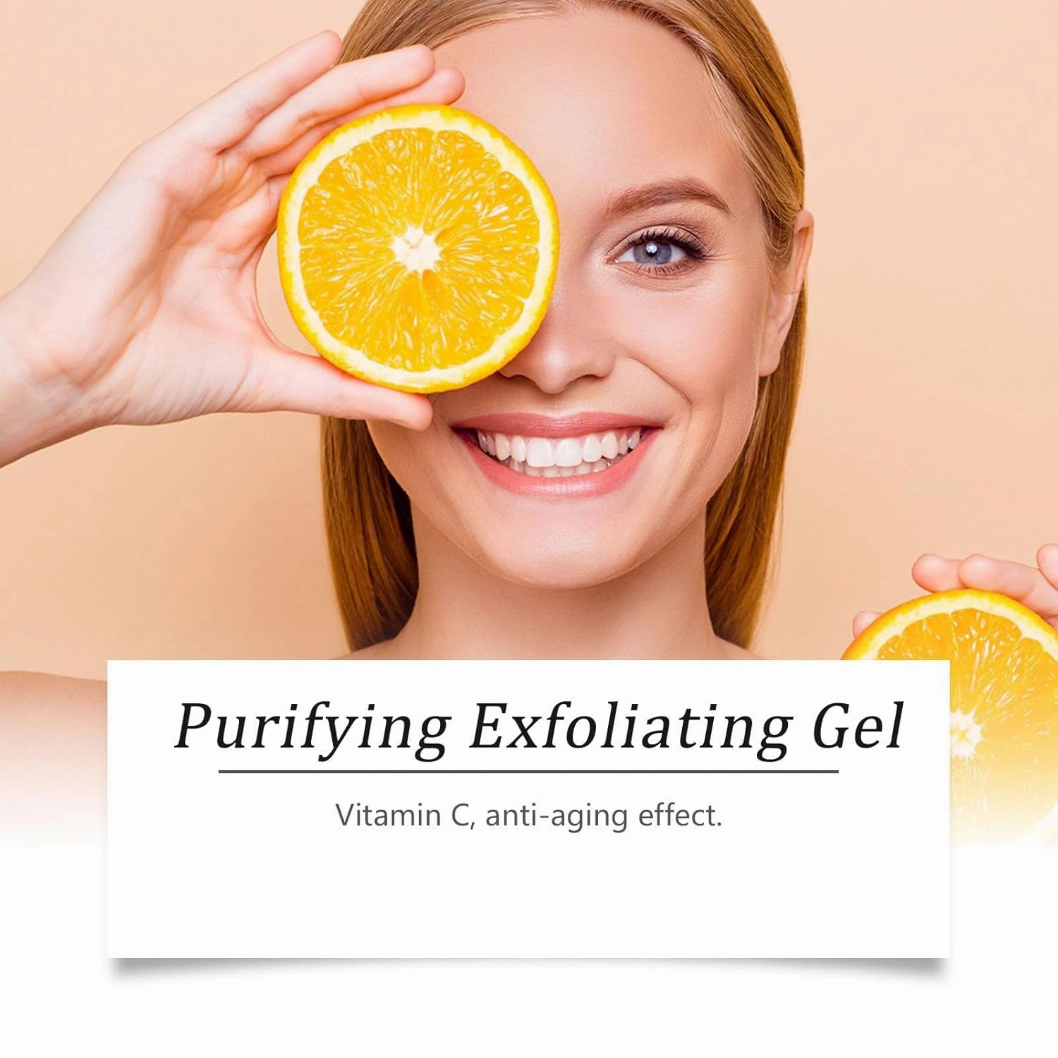 Facial Exfoliating Gel, Purifying Exfoliating Gel for Face and Body Skin Repair, Deep Cleansing Moisturizing Scrub with Natural Orange Extract (3pc, one size)