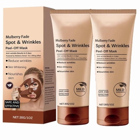 Fade Spot & Wrinkles Peel off Mask, Anti-Aging Anti-Wrinkle Tear-Off Mask, Herbal Spots Peel-Off Facial Masks, Powered by Mulberry Extract for Deep Nourishes, Lifting Skin & Anti-Wrinkle (2Pcs)