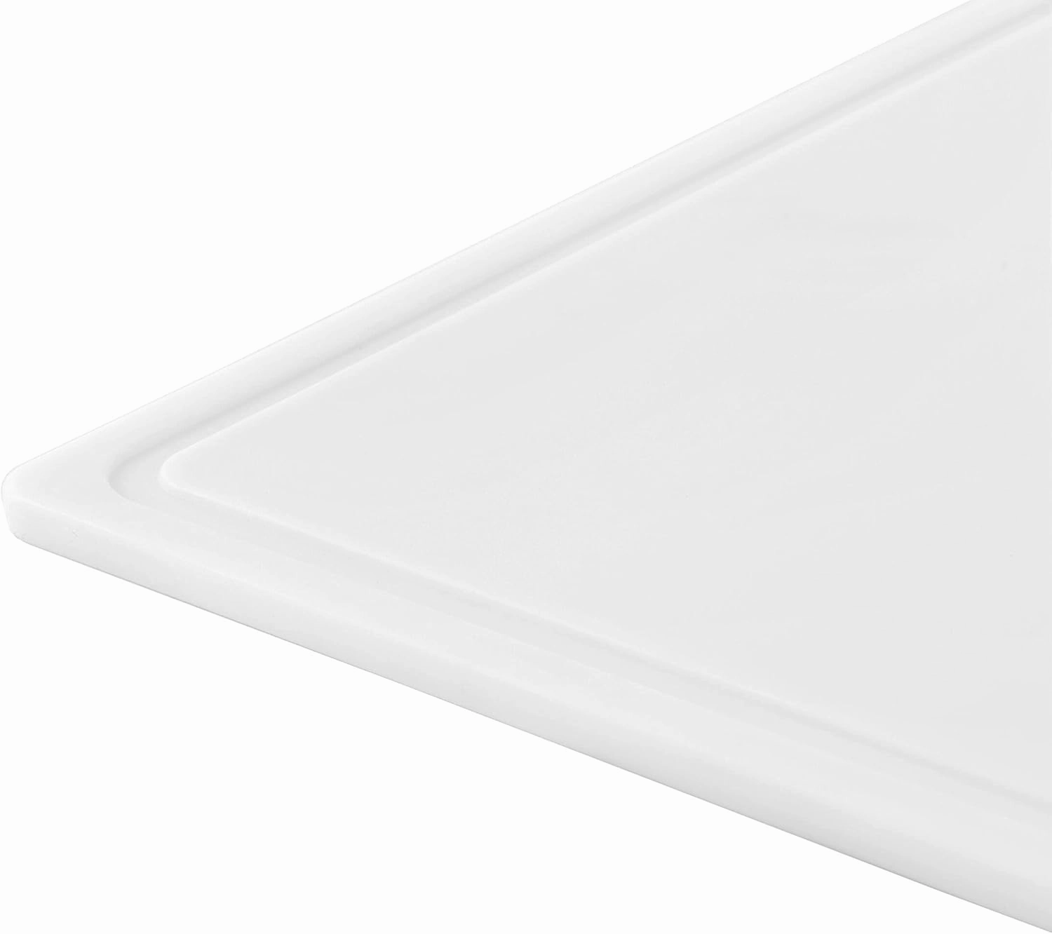 Farberware Extra-Large Plastic Cutting Board with Perimeter Juice Groove, Dishwasher-Safe Kitchen Chopping Board, 15x20-Inch, White