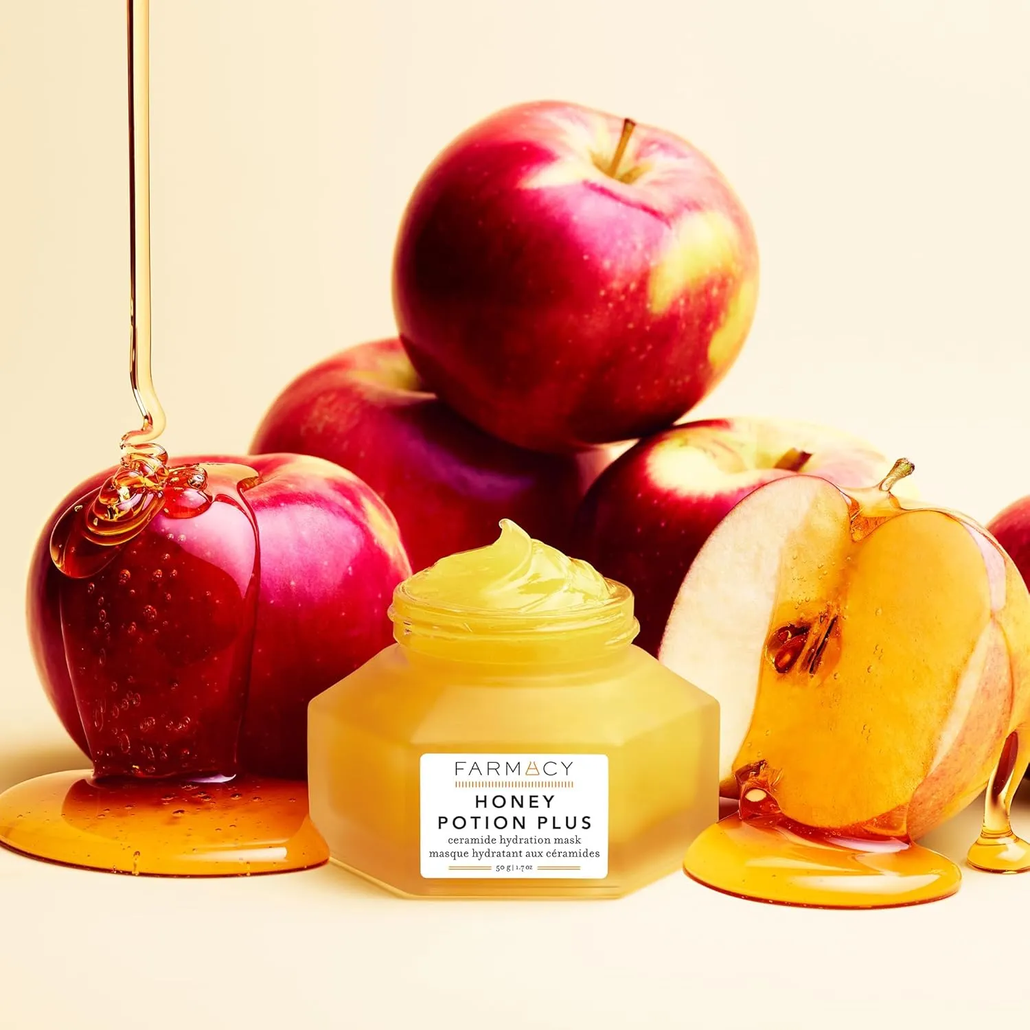 Farmacy Hydrating Face Mask - Honey Potion Plus Nourishing Skincare Facial Mask with Niacinamide, Ceramides   Pro-Vitamin B5 to Protect   Replenish Moisture Barrier (50g)