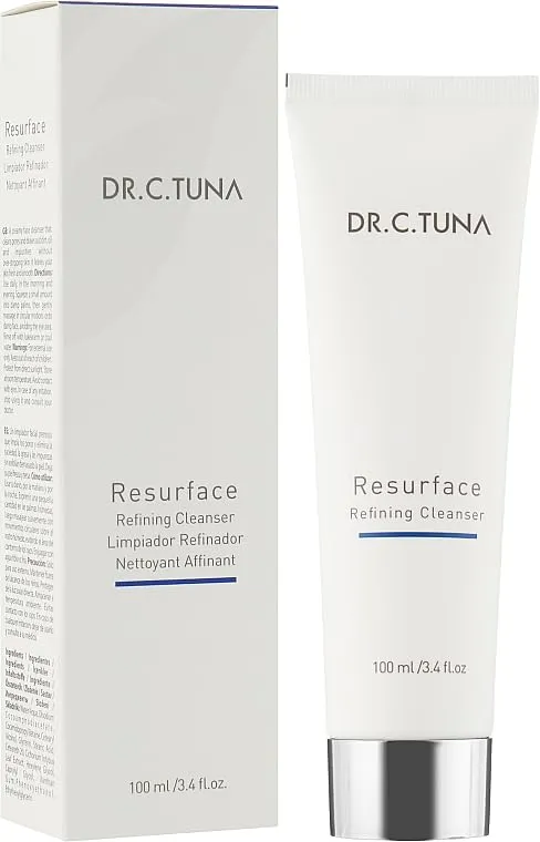 FARMASi Resurface Dr. C. Tuna Cleansing Gel, 100ml/3.38flOz - Exfoliating Face Cleanser, Deep Cleansing, Smooths Skin, Daily Use, Skincare, Gentle Exfoliation, Purifying Cleanser