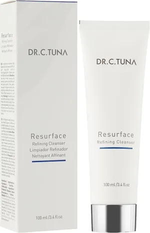 FARMASi Resurface Dr. C. Tuna Cleansing Gel, 100ml/3.38flOz - Exfoliating Face Cleanser, Deep Cleansing, Smooths Skin, Daily Use, Skincare, Gentle Exfoliation, Purifying Cleanser