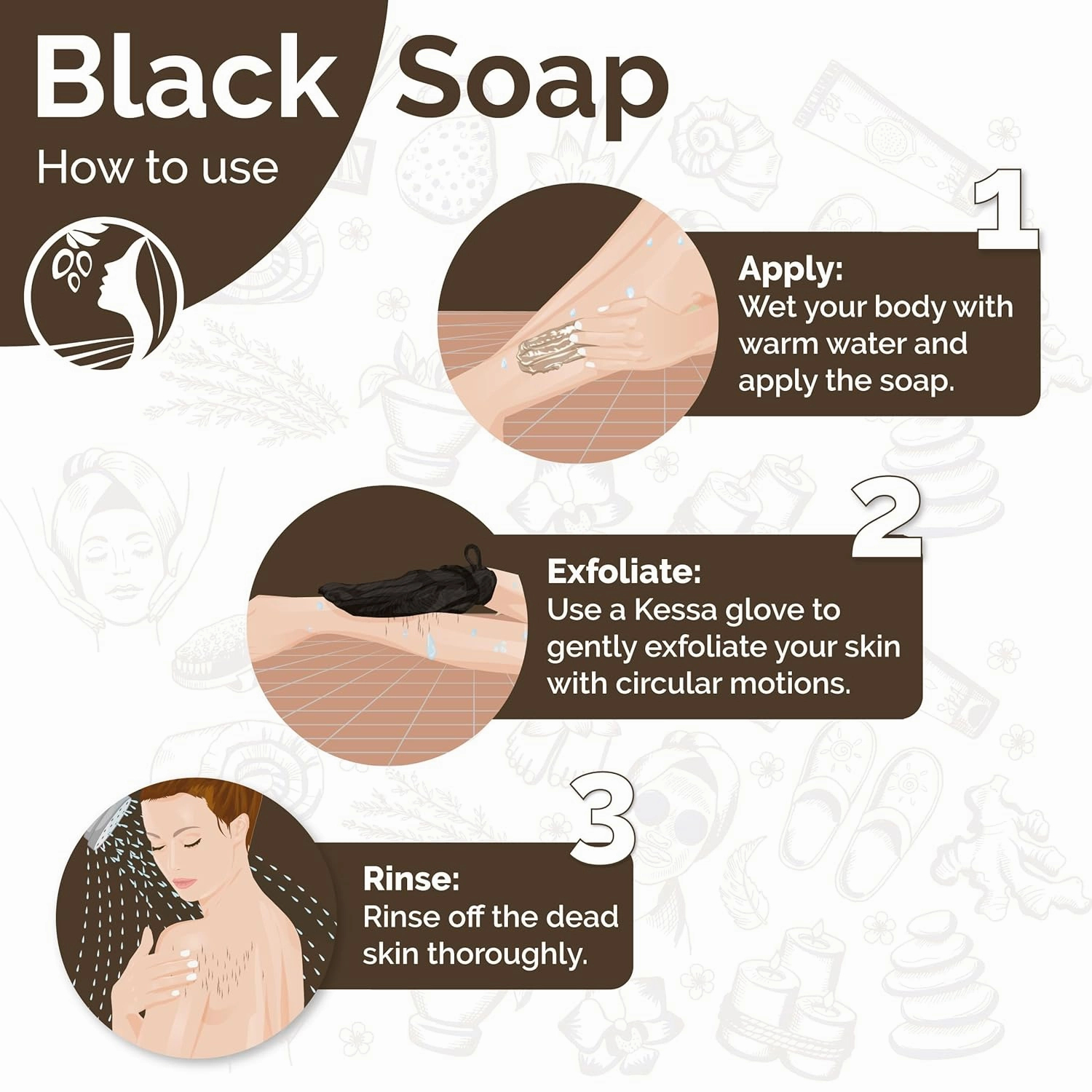 Fatima's Garden Eucalyptus Black Soap - Purifying Cleanser, 1Kg
