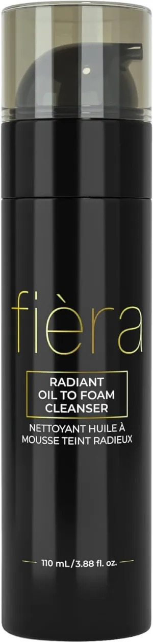 FIÈRA Oil to Foam Daily Facial Cleanser – Truffle Oil Complex, Fermented Plant Oils & Glycerin, Moisturizing and Nourishing, Soap-Free, Cruelty-Free, All Skin Types, 110ml 3.88 fl oz