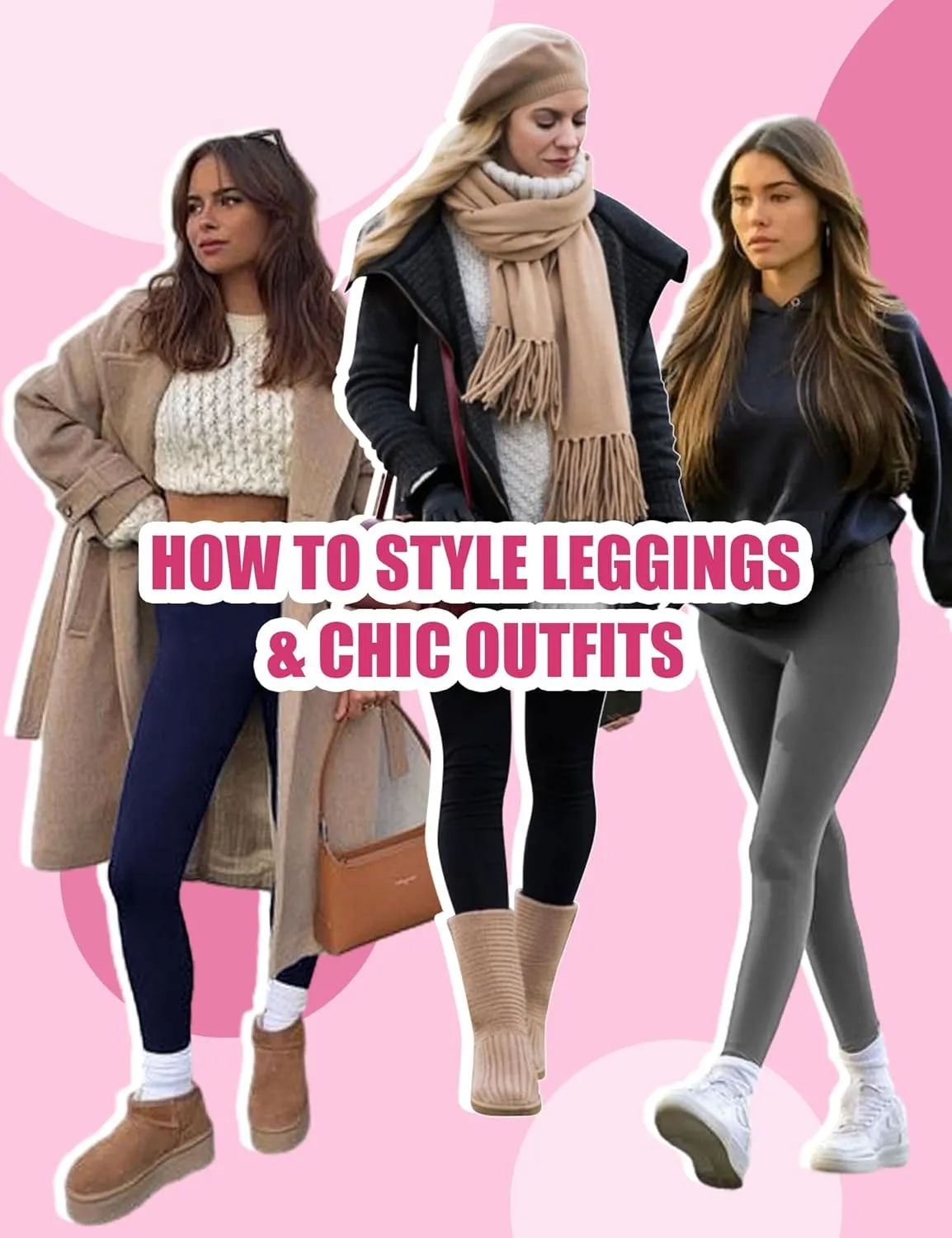 Fleece Lined Leggings Women with Pockets - High Waisted Plus Size Winter Thermal Yoga Pants