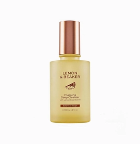 Foaming Lemon Facial Cleanser Skin Care - Hydrating, Pore Minimizer, Acne Control Treatment - Anti Aging, Deep & Gentle Face Wash with Lemon Peel Oil & Ceramides - All Skin Types - Vegan, 3.5 fl oz