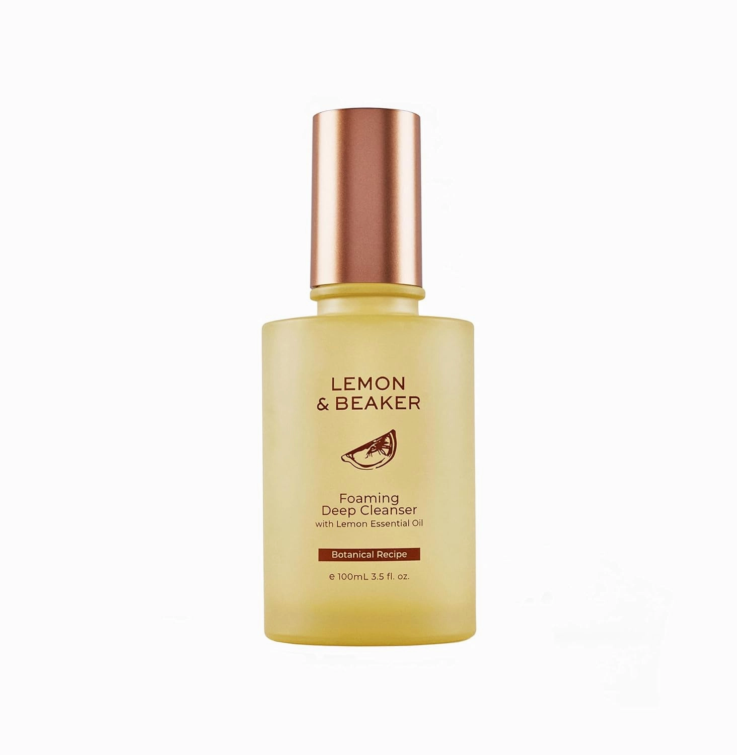 Foaming Lemon Facial Cleanser Skin Care - Hydrating, Pore Minimizer, Acne Control Treatment - Anti Aging, Deep & Gentle Face Wash with Lemon Peel Oil & Ceramides - All Skin Types - Vegan, 3.5 fl oz