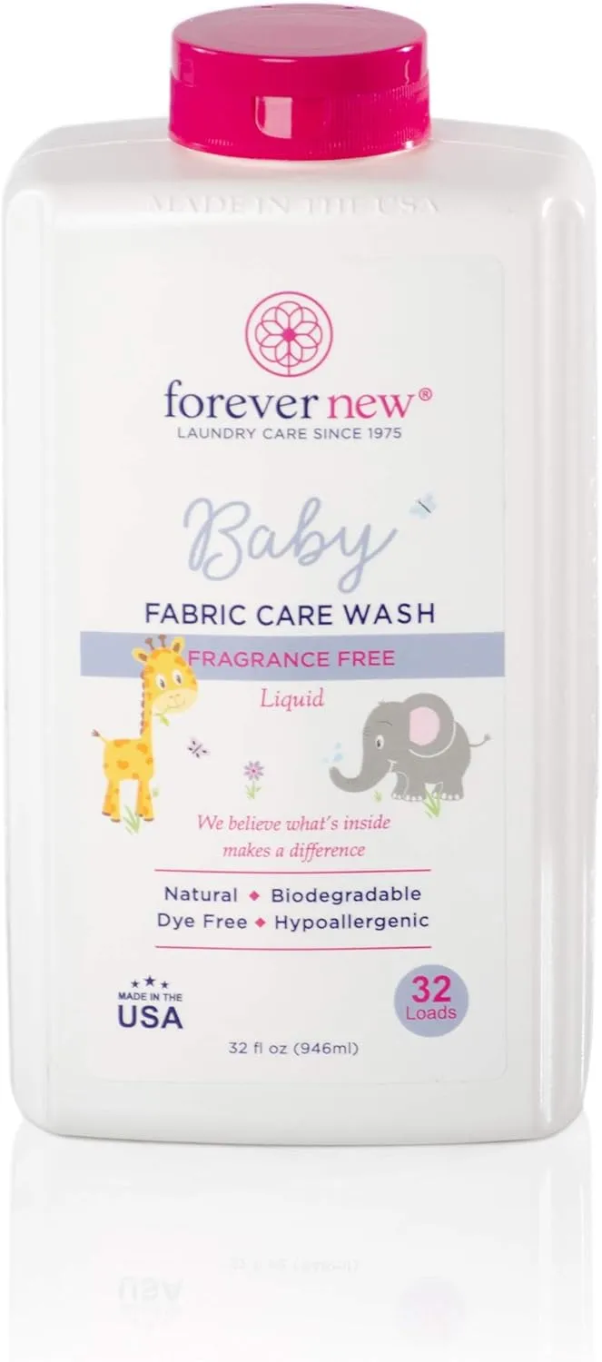 Forever New Baby Liquid Detergent – Fragrance Free, 32 fl oz.