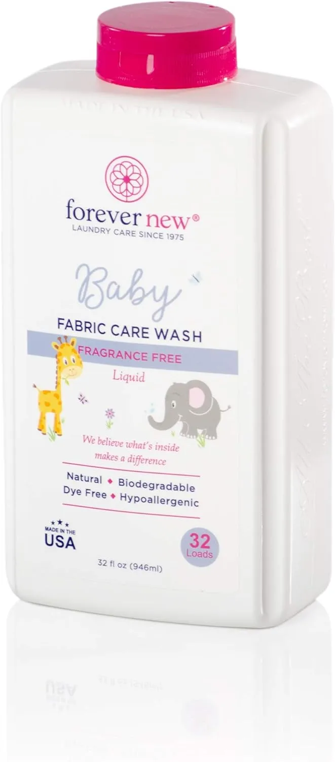 Forever New Baby Liquid Detergent – Fragrance Free, 32 fl oz.
