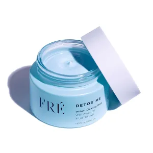 FRÉ Exfoliating Acne Face Mask, Detox Me Skincare - Prevents Acne, Breakouts & Unclogs Pores - Argan Oil, Dead Sea Salt & Kaolin Clay Mask for Face - Facial Scrub Blackhead & Dark Spot Reducer