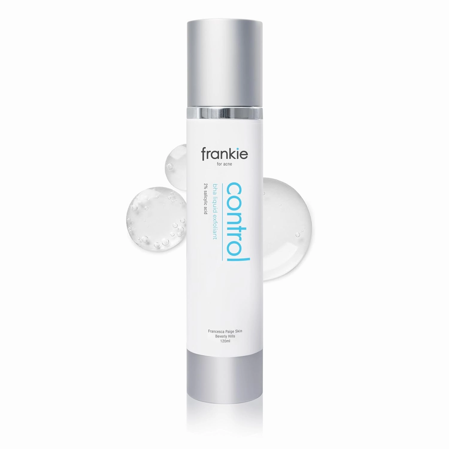 Frankie for Acne Pore Refining Salicylic Acid Liquid Exfoliant - AHA BHA Liquid Exfoliant with Organic Tea Tree Oil - for Oily, Acne Prone Skin - Shrink Pores and Reduce Oily Face 4 Oz/120ml