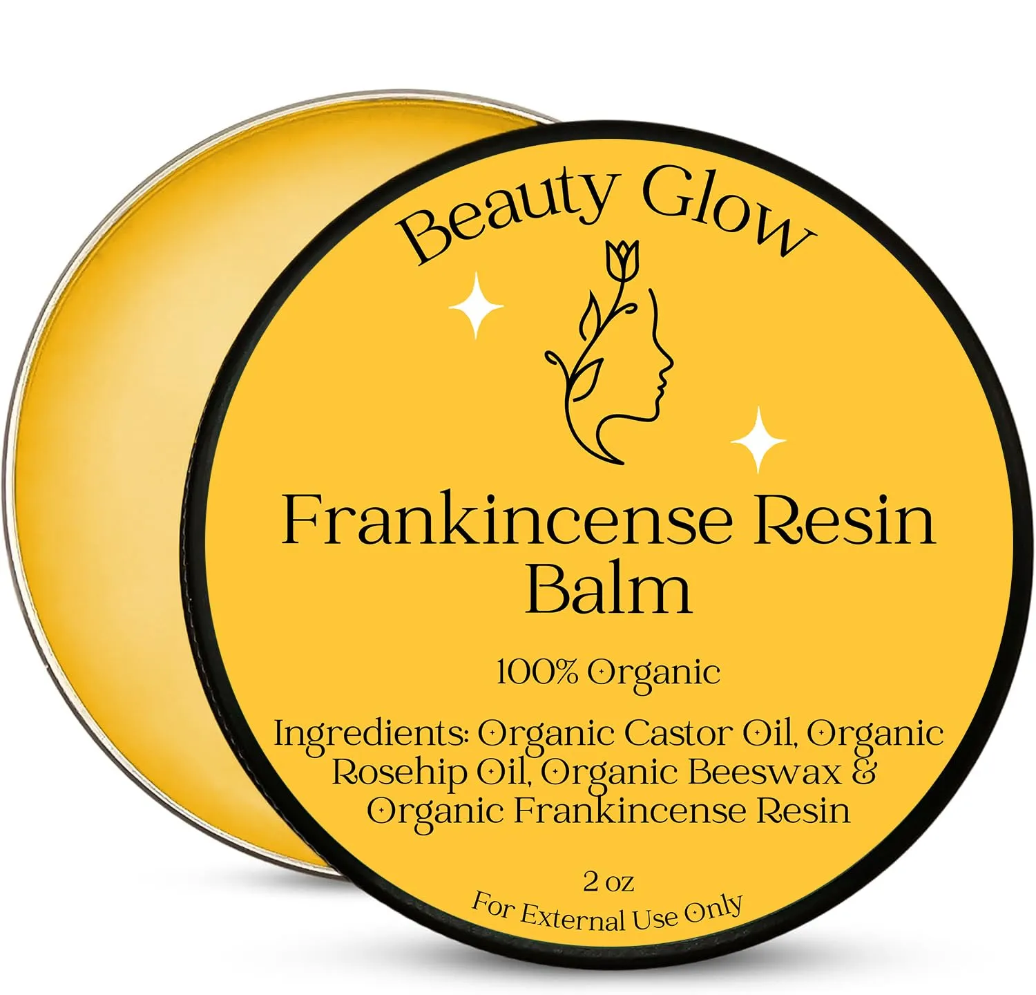 Frankincense Resin Infused Balm Organic Castor & Rosehip Oils Frankincense Moisturizer Miracle Rub for Muscles & Joints Dry Sensitive Skin, Body, Hands & Face Natural Skin Care