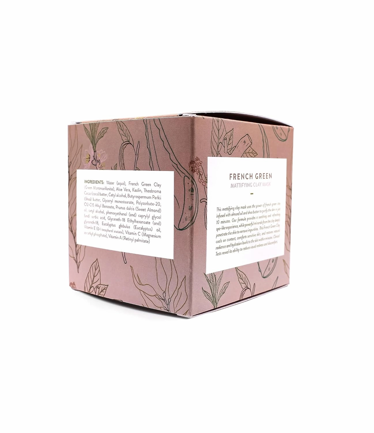 FRENCH GREEN CLAY MASK The Best Facial Mask for Sensitive Skin, Formulated with French Green Clay, Vitamins A, C, and E, Aloe, Eucalyptus, Avocado and more to Rejuvenate the skin. 4oz jar