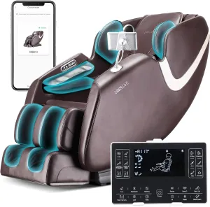 Full Body Airbag Massage Chair: 2025 BOSSCARE Shiatsu Zero Gravity Massager Chairs - AI APP Control Back Heating - Relaxing Massaging Recliner for Friend Family