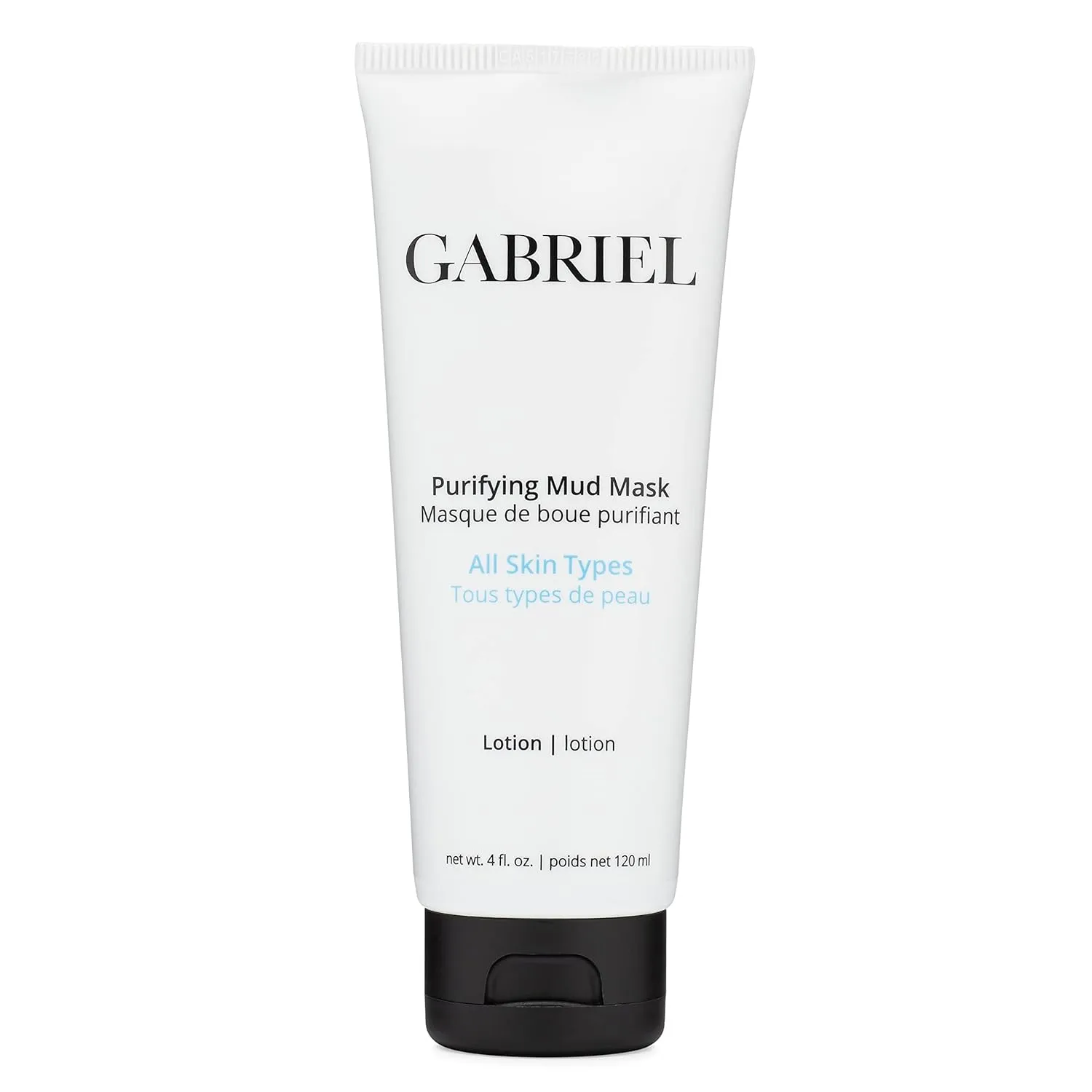 Gabriel Purifying Mud Mask, Natural, Paraben Free, Vegan, Cruelty-free, Non GMO, mineral-rich clay mask that cleanses and purifies the skin, 4oz.