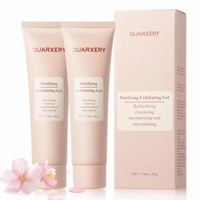 Gentle Facial Purifying Exfoliating Gel - Your secret to soft, clear skin with an innovative formula that delivers a spa-like feeling every day! - cleanses dead skin, dirt and oil 2pcs