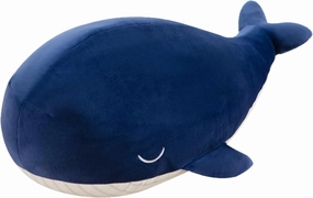 Gentle Whale Plush Toy Ultra Soft Cotton Sea Mammal Doll Cozy Companion for All Ages Children Best Birthday Gift Pillow (Blue 26inch)