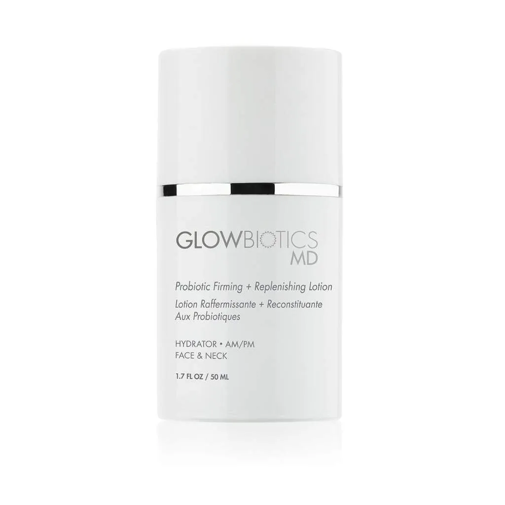Glowbiotics Probiotic Firming   Replenishing Lotion: Lightweight Daily Moisturizer for Aging and Dry Skin, Reduces Wrinkles and Fine Lines, With Hyaluronic Acid and Vitamin B3, 1.7 Fl Ounce