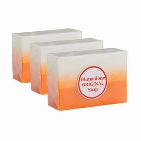 Glutathione Soap Bars for Smooth, Hydrated Skin – Deep Cleanse, Exfoliate & Nourish for All Skin Types - 150g x 3 Bars