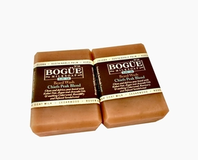 Goat Milk Beard Soap 2 bars-BOGUE Chiefs Peak Blend No.14 Beard Wash to Clean and Defrizz with Avocado & Argan oils & Soothing Cedarwood, Frankincense & Rosemary Essential oils
