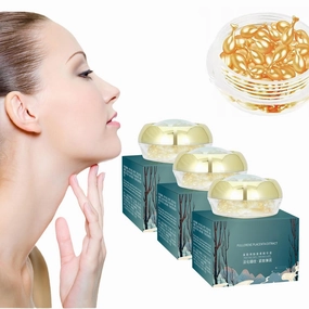 Goat Placenta Anti Wrinkle Essence, Sheep Placenta Essence Serum, Fullerene Essence Sheep Placenta Capsules for Face (3pcs)