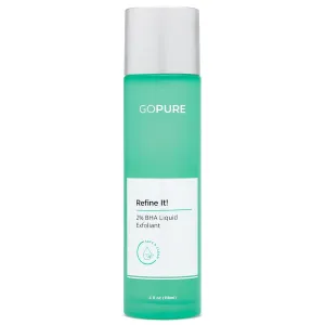 goPure Refine It 2% BHA Liquid Exfoliant – Pore refining, texture smoothing, complexion correcting, infused with nourishing fruit extracts, safe for all skin types