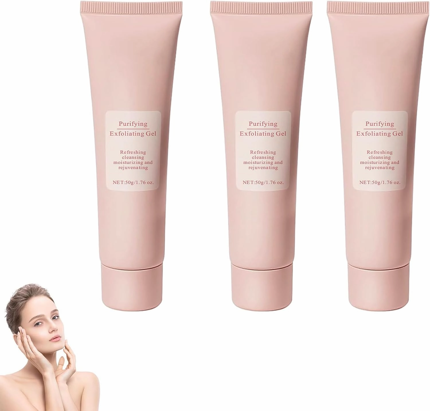 Grantadmit Exfoliating Gel, Grantadmit Purifying Exfoliating Gel, Purifying Enzymes Exfoliating Gel, Deep Cleansing Moisturizing Gel for All Skin Types(3pcs)