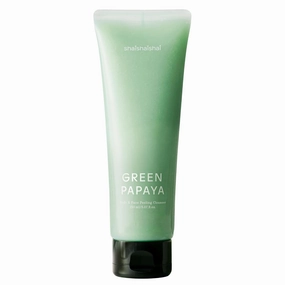 GREEN PAPAYA Body & Face Peeling Cleanser, Papaya Enzyme Exfoliator, Gentle AHA & BHA for Deep Cleansing, Soothing 10% Centella Asiatica, Removes Blackheads, 5.07 Fl Oz