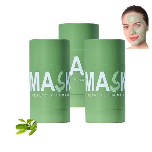 Grevea Green Tea Deep Cleanse, Blackhead Remover with Green Tea Extract, Travel-Size Oil Control Skincare Solution, Pore shrinking Moisturizing Mask with Vitamin E for All Skin Types (3PCS)