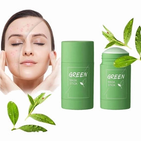 Grevea Green Tea Deep Cleanse, Diystar Green Tea Purifying Clay Mask Stick, Green Deep Cleanse Mask Stick, for Purifying, Moisturizing, Oil Control (1Pcs)