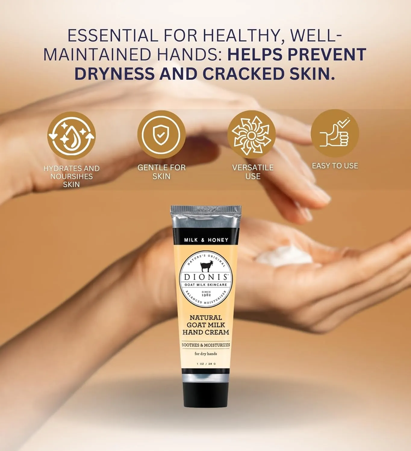 GROVE Goat Milk Milk & Honey Scent Hand Cream 1 oz Bundle with Nail Clipper - Nourishing Goat Milk Hand Cream for Hydrated Skin - Revitalizing Goat Milk Cream for Soft Skin - (5 Items)